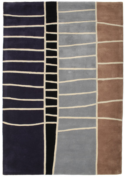  Abstract Bambus Handtufted Tæppe 160X230 Moderne Sort/Mørkebrun (Uld, Indien)