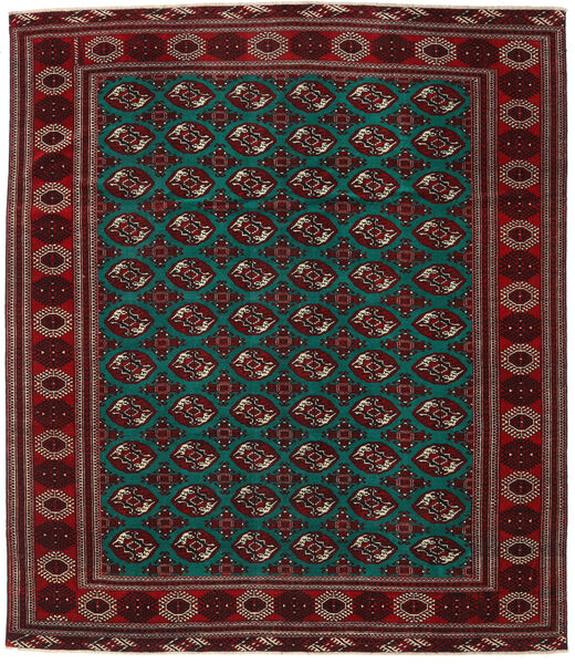  Turkaman Patina Tæppe 293X338 Ægte Orientalsk Håndknyttet Mørkerød/Rød Stort (Uld, )