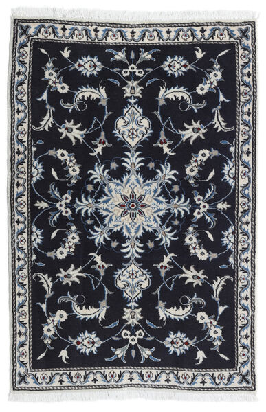  Nain Tæppe 89X134 Ægte Orientalsk Håndknyttet Mørkeblå/Mørkegrå (Uld, Persien/Iran)