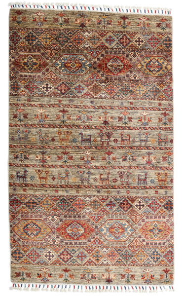  Shabargan Tæppe 102X171 Ægte Orientalsk Håndknyttet Lysebrun/Mørkebrun (Uld, Afghanistan)