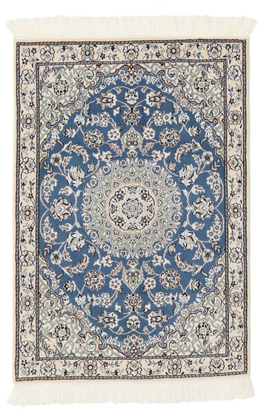  Nain 9La Tæppe 79X113 Ægte Orientalsk Håndknyttet Mørkegrå/Mørkeblå ( Persien/Iran)