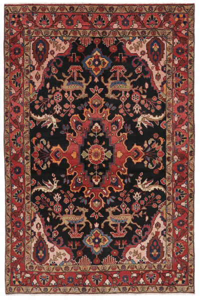  Nahavand Tæppe 136X206 Ægte Orientalsk Håndknyttet Mørkebrun/Sort (Uld, Persien/Iran)