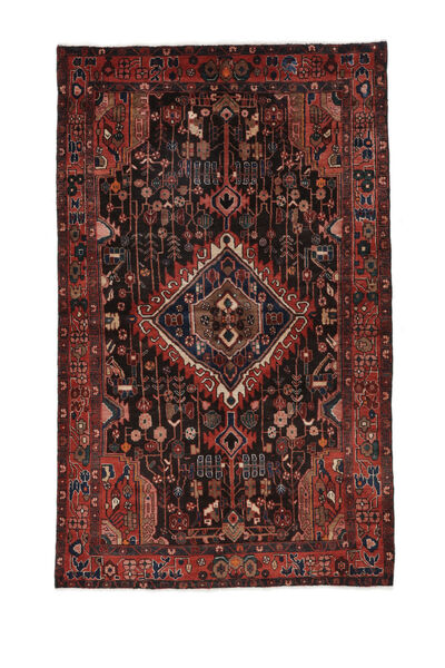  Nahavand Tæppe 148X237 Ægte Orientalsk Håndknyttet Sort/Mørkebrun (Uld, Persien/Iran)