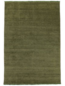  Handloom Fringes - Grøn Tæppe 200X300 Moderne Olivengrøn/Mørkegrøn (Uld, Indien)