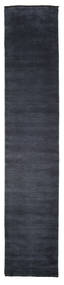 Handloom Fringes - Mørkeblå Tæppe 80X400 Moderne Tæppeløber Mørkeblå (Uld, )