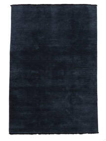  Handloom Fringes - Mørkeblå Tæppe 80X120 Moderne Sort/Mørkeblå (Uld, Indien)