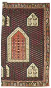  Kelim Semiantik Tyrkiet Tæppe 540X727 Ægte Orientalsk Håndvævet Sort/Mørkebrun Stort (Uld, Tyrkiet)