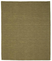  Kelim Loom - Oliven Tæppe 250X300 Ægte Moderne Håndvævet Olivengrøn Stort (Uld, Indien)