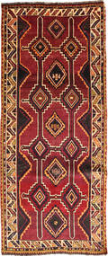  Ghashghai Tæppe 127X300 Ægte Orientalsk Håndknyttet Tæppeløber Mørkerød/Sort (Uld, Persien/Iran)