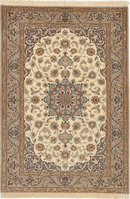  Isfahan Silketrend Tæppe 110X162 Ægte Orientalsk Håndknyttet Brun/Beige (Uld/Silke, Persien/Iran)