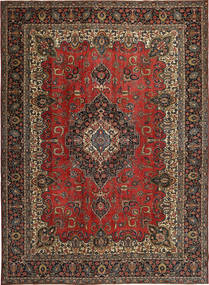  Tabriz Patina Tæppe 275X380 Ægte Orientalsk Håndknyttet Mørkerød/Mørkebrun Stort (Uld, Persien/Iran)