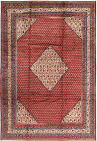  Sarough Mir Tæppe 210X315 Ægte Orientalsk Håndknyttet Mørkerød/Mørkebrun (Uld, Persien/Iran)