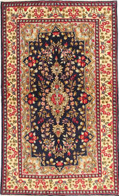  Kerman Tæppe 144X233 Ægte Orientalsk Håndknyttet Mørkerød/Mørkelilla (Uld, Persien/Iran)