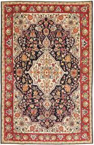  Tabriz Patina Tæppe 192X303 Ægte Orientalsk Håndknyttet Mørkebrun/Mørkerød (Uld, Persien/Iran)