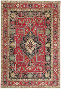  Tabriz Patina Tæppe 235X342 Ægte Orientalsk Håndknyttet Mørkerød/Rød (Uld, Persien/Iran)