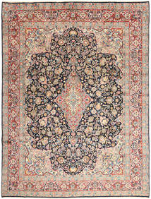  Kerman Tæppe 277X368 Ægte Orientalsk Håndknyttet Beige/Mørkegrå Stort (Uld, Persien/Iran)