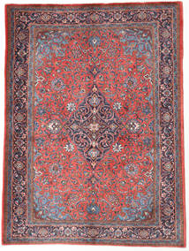 Sarough Tæppe 150X205 Ægte Orientalsk Håndknyttet Mørkerød/Lyserød (Uld, Persien/Iran)