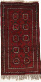  Afghan Khal Mohammadi Tæppe 124X228 Ægte Orientalsk Håndknyttet Mørkerød (Uld, Afghanistan)