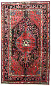  Nahavand Tæppe 150X245 Ægte Orientalsk Håndknyttet Mørkebrun/Mørkerød (Uld, Persien/Iran)