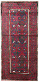  116X252 Beluch Patina Taeppe Håndknyttet Tæppe Rød/Mørkegrå Persien/Iran 