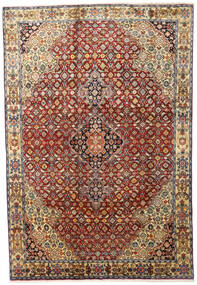  Zanjan Tæppe 207X306 Ægte Orientalsk Håndknyttet Mørkebrun/Mørkerød (Uld, Persien/Iran)