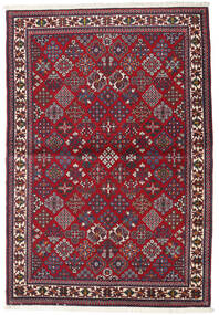  Meimeh Tæppe 110X161 Ægte Orientalsk Håndknyttet Mørkerød/Mørkegrå (Uld, Persien/Iran)