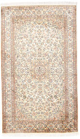  Kashmir Pure Silke Tæppe 92X153 Ægte Orientalsk Håndknyttet Hvid/Creme/Mørk Beige (Silke, Indien)