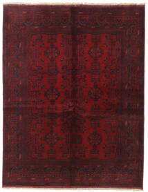  Afghan Khal Mohammadi Tæppe 152X194 Ægte Orientalsk Håndknyttet Mørkerød/Mørkebrun (Uld, Afghanistan)