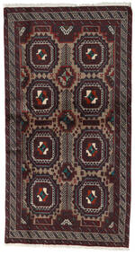  Orientalsk Beluch Tæppe 98X183 Mørkerød/Brun (Uld, Persien/Iran)
