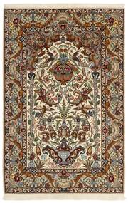  Isfahan Silketrend Tæppe 130X201 Ægte Orientalsk Håndvævet Mørkebrun/Brun (Uld/Silke, Persien/Iran)