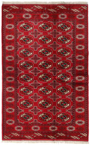  Turkaman Tæppe 131X202 Ægte Orientalsk Håndknyttet Mørkerød/Rød (Uld, Persien/Iran)