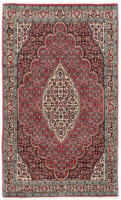  Bidjar Tæppe 98X162 Ægte Orientalsk Håndknyttet Mørkerød/Mørkebrun (Uld, Persien/Iran)