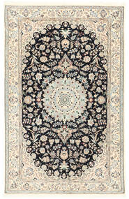  Nain 6La Tæppe 115X180 Ægte Orientalsk Håndknyttet Lysegrå/Hvid/Creme/Mørkegrå (Uld/Silke, Persien/Iran)