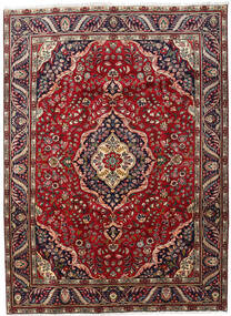  Tabriz Tæppe 203X277 Ægte Orientalsk Håndknyttet Mørkerød/Mørkebrun (Uld, Persien/Iran)