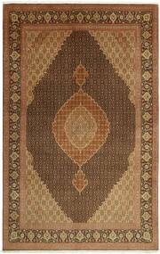  Tabriz 50 Raj Tæppe 201X312 Ægte Orientalsk Håndknyttet Mørkebrun/Sort (Uld/Silke, Persien/Iran)