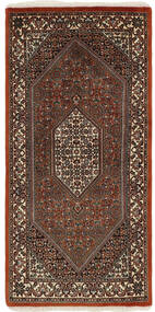 Bidjar Takab/Bukan Tæppe 67X134 Ægte Orientalsk Håndknyttet Sort/Mørkebrun (Uld, Persien/Iran)