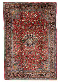  Mahal Tæppe 217X318 Ægte Orientalsk Håndknyttet Mørkerød/Mørkebrun (Uld, Persien/Iran)