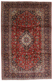  Keshan Tæppe 238X364 Ægte Orientalsk Håndknyttet Mørkerød/Sort (Uld, Persien/Iran)