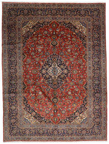  Keshan Tæppe 300X392 Ægte Orientalsk Håndknyttet Mørkebrun/Mørkerød Stort (Uld, Persien/Iran)