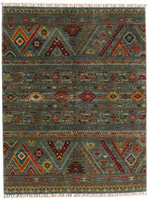  Shabargan Tæppe 154X199 Ægte Orientalsk Håndknyttet Mørkegrå/Mørkegrøn (Uld, Afghanistan)