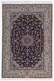  Isfahan Silketrend Tæppe 160X235 Ægte Orientalsk Håndknyttet Lysegrå/Mørkelilla (Uld/Silke, Persien/Iran)