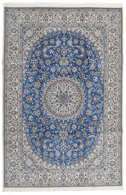  Nain 9La Tæppe 206X307 Ægte Orientalsk Håndknyttet Lysegrå/Mørkegrå (Uld/Silke, Persien/Iran)