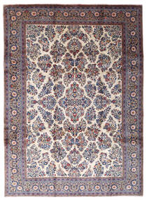  Sarough Sherkat Farsh Tæppe 234X324 Ægte Orientalsk Håndknyttet Sort/Mørkerød (Uld, Persien/Iran)