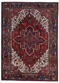  Heriz Tæppe 215X295 Ægte Orientalsk Håndknyttet Mørkerød/Mørkebrun (Uld, Persien/Iran)