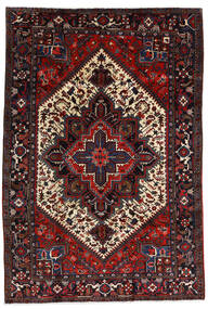  Heriz Tæppe 185X272 Ægte Orientalsk Håndknyttet Mørkerød/Mørkegrå (Uld, Persien/Iran)