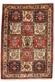  Bakhtiar Collectible Tæppe 110X158 Ægte Orientalsk Håndknyttet Mørkebrun/Mørkerød (Uld, Persien/Iran)