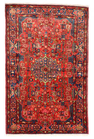  Nahavand Old Tæppe 158X245 Ægte Orientalsk Håndknyttet Mørkerød/Rød (Uld, Persien/Iran)