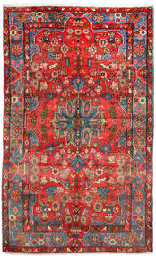  Nahavand Old Tæppe 156X252 Ægte Orientalsk Håndknyttet Mørkerød/Rød (Uld, Persien/Iran)