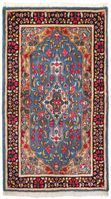  Kerman Tæppe 90X162 Ægte Orientalsk Håndknyttet Mørkerød/Mørkebrun (Uld, Persien/Iran)