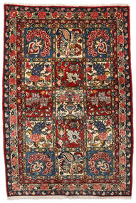  Bakhtiar Collectible Tæppe 107X156 Ægte Orientalsk Håndknyttet Mørkebrun/Mørkerød (Uld, Persien/Iran)